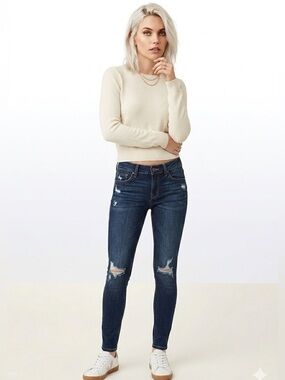 Hollister New Y2K Cropped Skinny Denim Leggings
